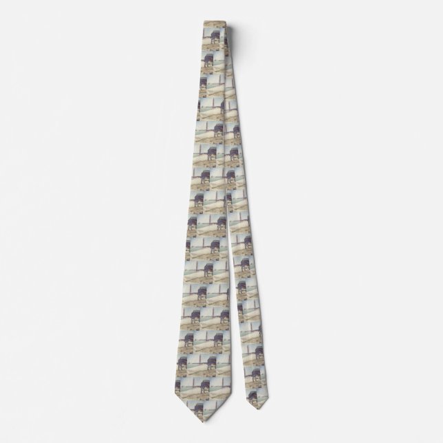 Hospice and Lighthouse, Honfleur by Georges Seurat Tie (Front)