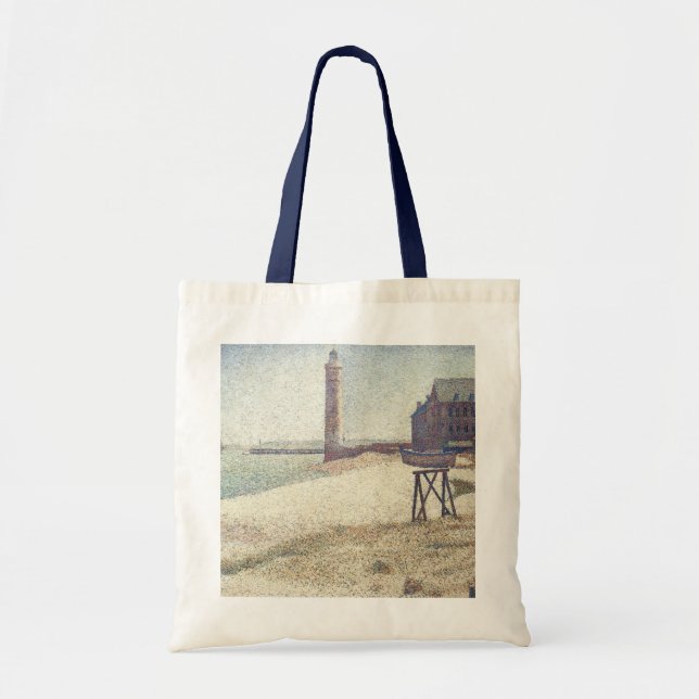 Hospice and Lighthouse, Honfleur by Georges Seurat Tote Bag (Front)
