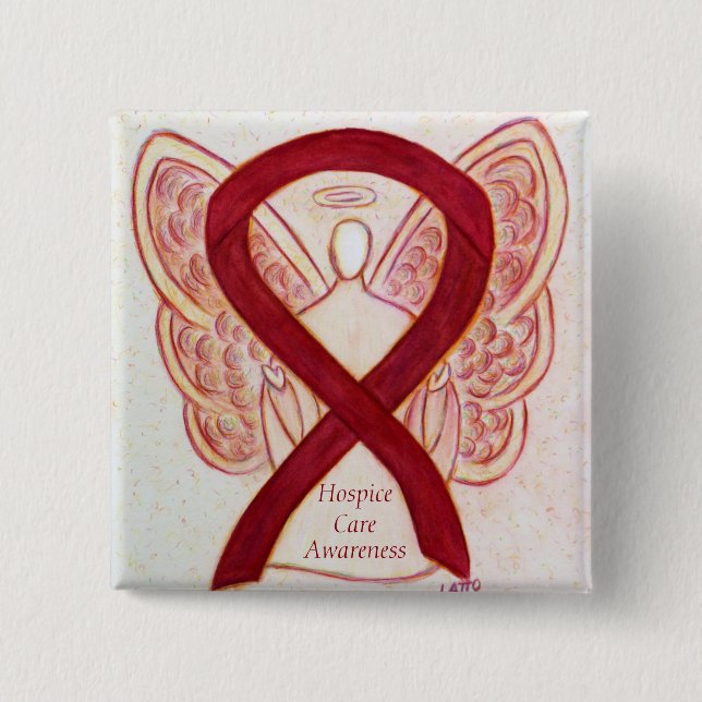 Hospice Care Angel Awareness Ribbon Pins (Front)