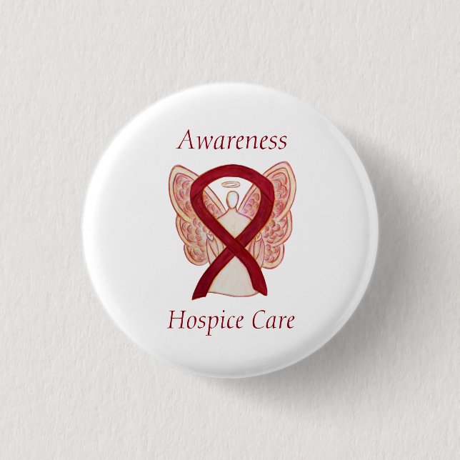 Hospice Care Angel Awareness Ribbon Pins (Front)