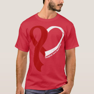 Hospice Care Awareness Hope Love Heart Ribbon Happ T-Shirt