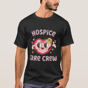 Hospice Care Crew Valentine Day Heart Flower Palli T-Shirt