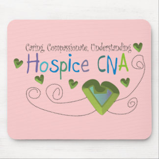 Hospice CNA Green Hearts Mouse Mat