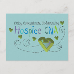 Hospice CNA Green Hearts Postcard