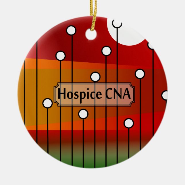 Hospice CNA Nursing Assistant Ceramic Tree Decoration (Front)