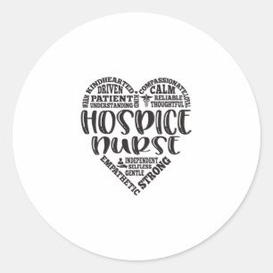 Hospice, hospice nurse, rn cna classic round sticker