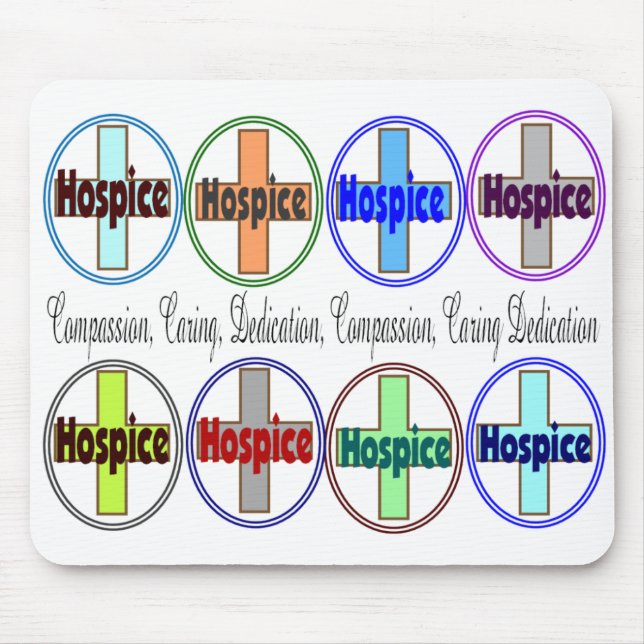 Hospice Mousepad--Unique and Bright Colours Mouse Mat (Front)