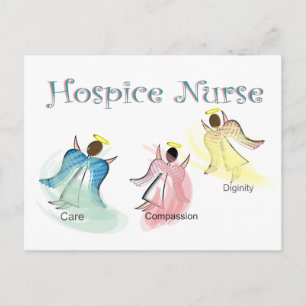 Hospice Nurse 3 Angels Design Postcard