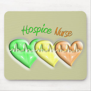 Hospice Nurse 3D Hearts Mouse Mat
