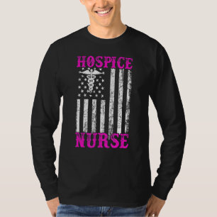 Hospice Nurse American Flag Hospice Nurse T-Shirt