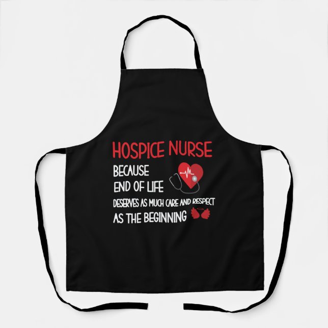 Hospice Nurse Appreciation Hospice Nursing Student Apron (Front)