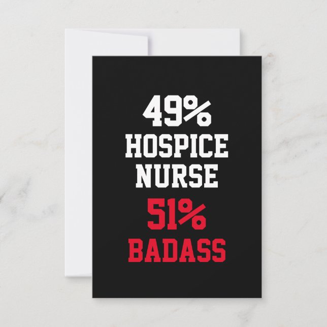 Hospice Nurse Badass Card (Front)