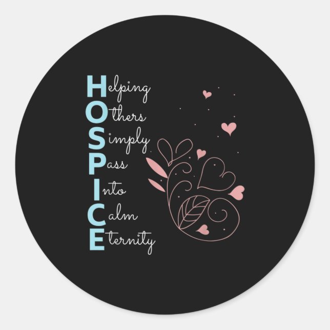 Hospice Nurse Classic Round Sticker (Front)