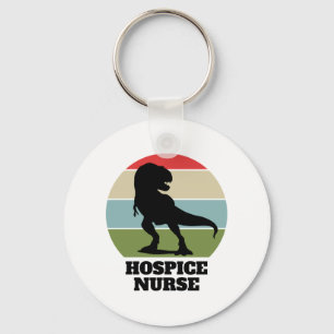 Hospice Nurse Dinosaur  Key Ring