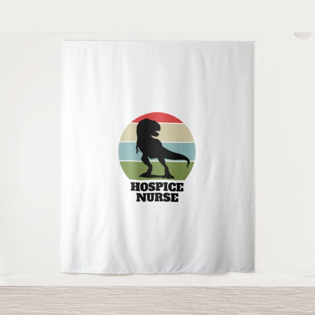 Hospice Nurse Dinosaur  Tapestry (Front)