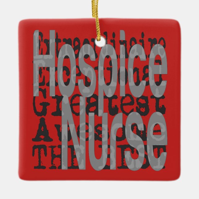 Hospice Nurse Extraordinaire Ceramic Ornament (Front)