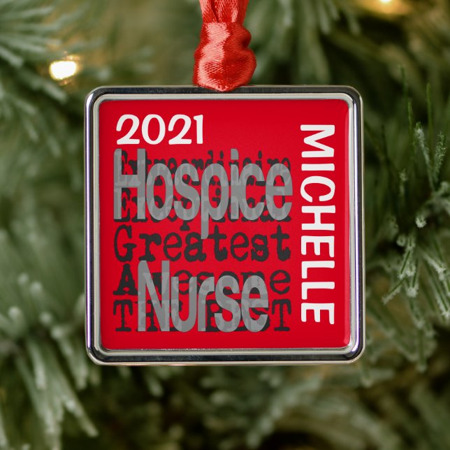 Hospice Nurse Extraordinaire CUSTOM Metal Tree Decoration (Tree)