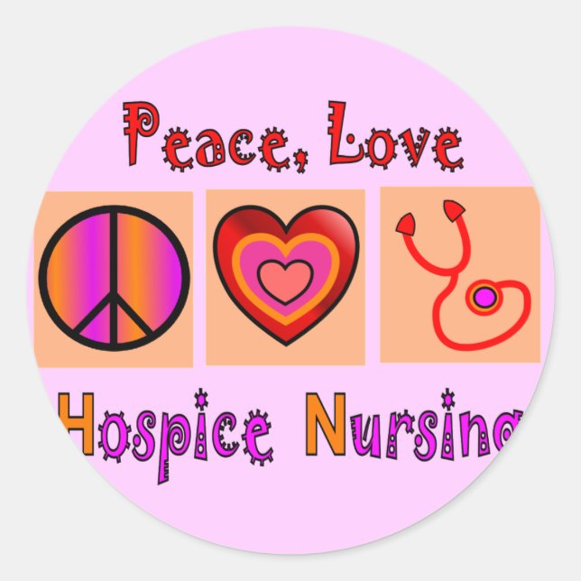 Hospice Nurse Gifts Classic Round Sticker (Front)