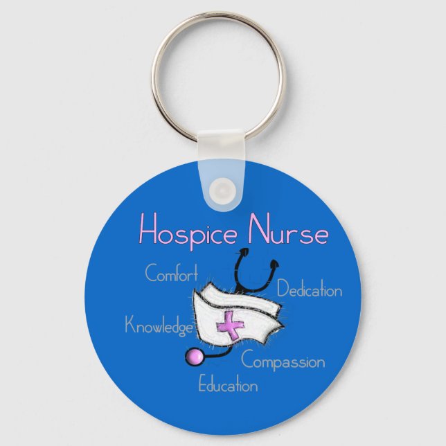 Hospice Nurse Gifts Key Ring (Front)