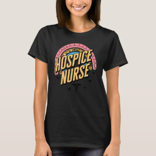 Hospice Nurse Leopard Rainbow Registered Nurse Gra T-Shirt