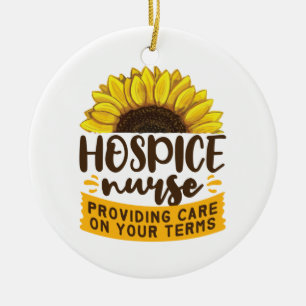 Hospice Nurse Providing Care On Your Terms Ceramic Tree Decoration