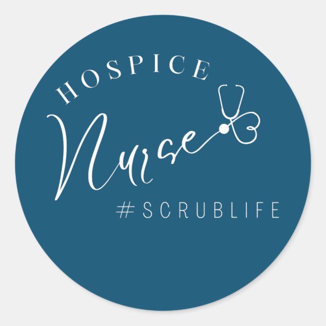 Hospice Nurse Registered Nurse RN Emergency Room Classic Round Sticker (Front)