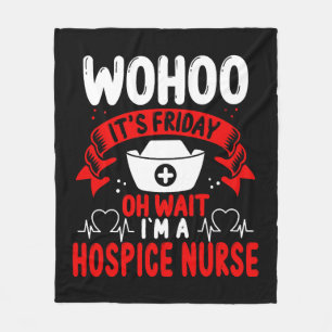 Hospice Nurse Squad Stethoscope Hospice Nursing Fleece Blanket