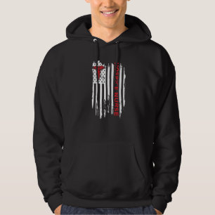 Hospice Nurse Us American Flag Patriotic Rn Hoodie