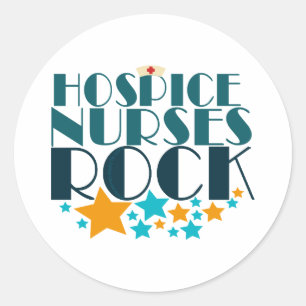 Hospice Nurses Rock Classic Round Sticker