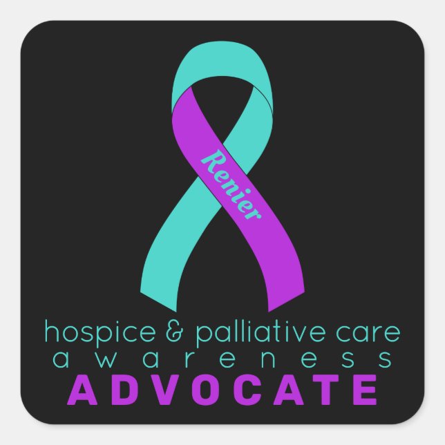 Hospice & Palliative Care Advocate White Square  Square Sticker (Front)