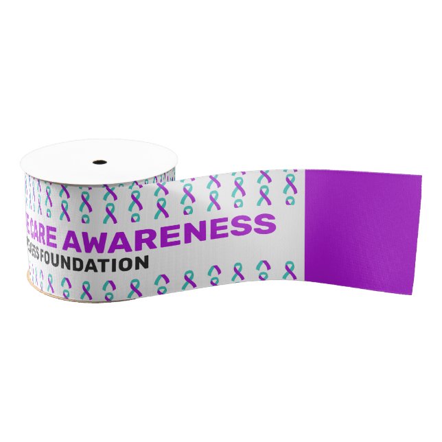 Hospice & Palliative Care Awareness Pattern Ribbon Grosgrain Ribbon (Spool)