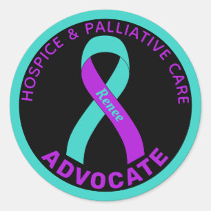 Hospice & Palliative Care Black Round Sticker