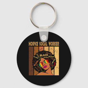 Hospice Social Worker Afro African Women Black His Key Ring
