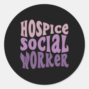 Hospice Social Worker Classic Round Sticker