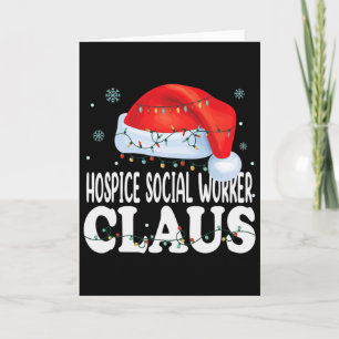 Hospice Social Worker Claus Christmas Funny Matchi Card