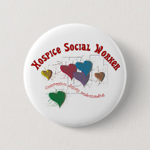 Hospice Social Worker Gifts 6 Cm Round Badge