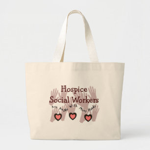 Hospice Social Workers "Angels With Many Hands" Large Tote Bag