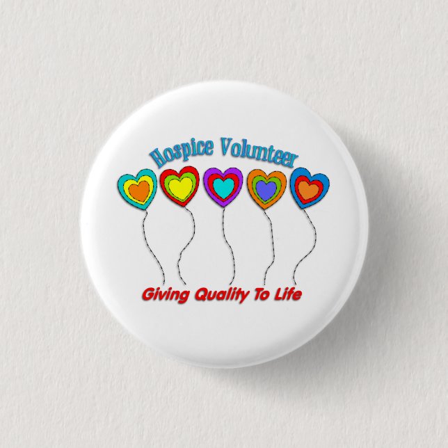 Hospice Volunteer  3 Cm Round Badge (Front)