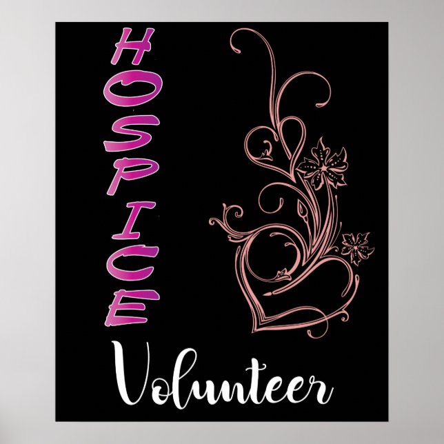 Hospice Volunteer Gift Women Men Nurse Hospice Poster (Front)