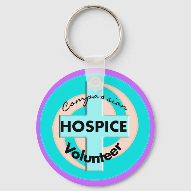 Hospice Volunteer Gifts (Discount Priced) Key Ring (Front)