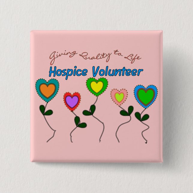 Hospice Volunteer Shirts and Gifts 15 Cm Square Badge (Front)