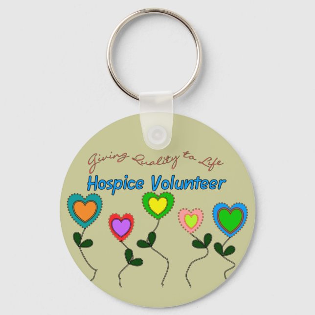 Hospice Volunteer Shirts and Gifts Key Ring (Front)