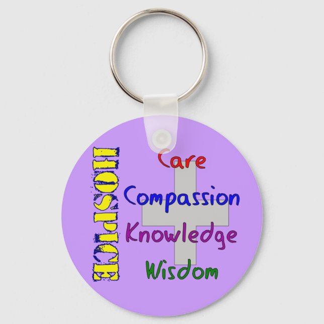 Hospice Worker Gifts Key Ring (Front)