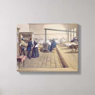 Hospital at Scutari, detail of Florence Nightingal Canvas Print