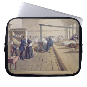 Hospital at Scutari, detail of Florence Nightingal Laptop Sleeve