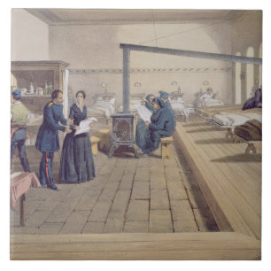 Hospital at Scutari, detail of Florence Nightingal Tile