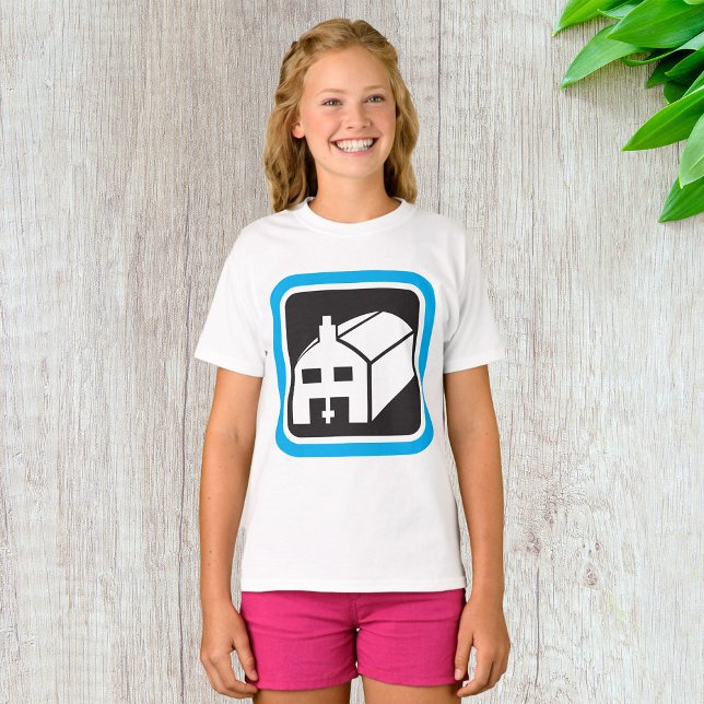 Hospital Barn Icon Minimalist Healthcare Facility  T-Shirt (Creator Uploaded)