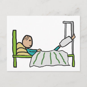Hospital Bed Postcard