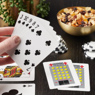 Hospital Building Emergency Entrance Playing Cards