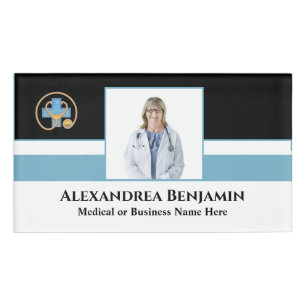 Hospital Business Employee Name Photo Logo Custom Tag